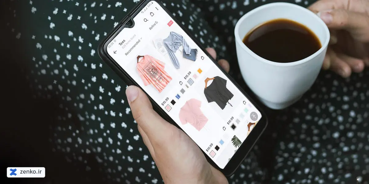 نحوه نمایش فروشگاه در موبایل
